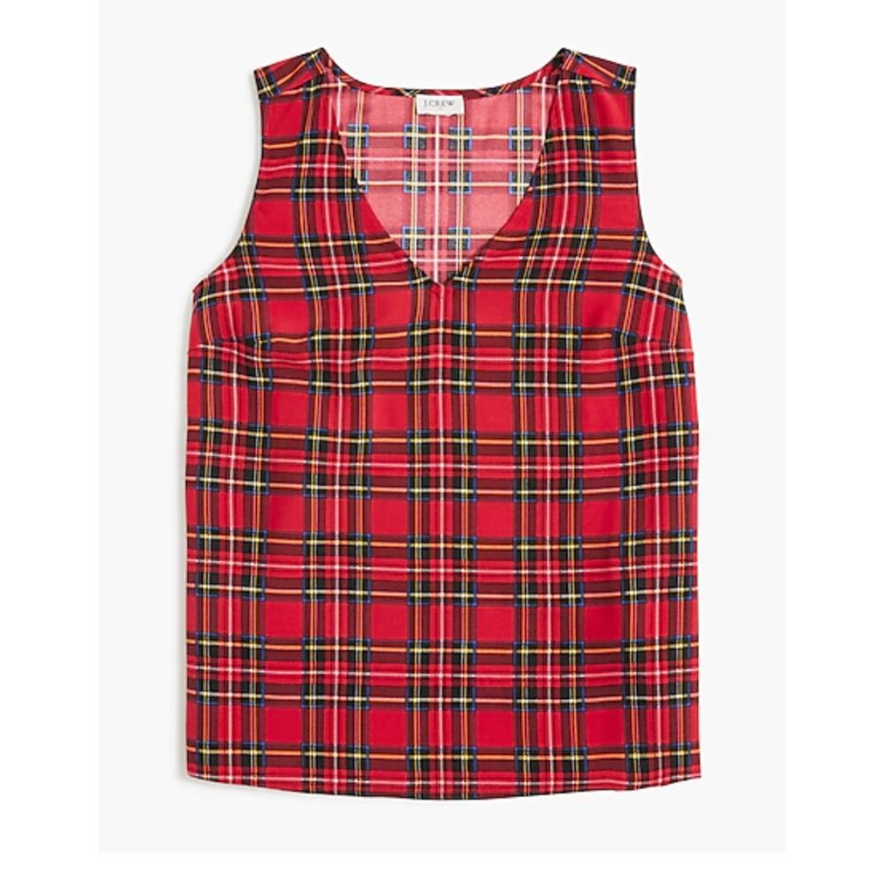 JCrew Factory NWOT Plaid V Neck top
